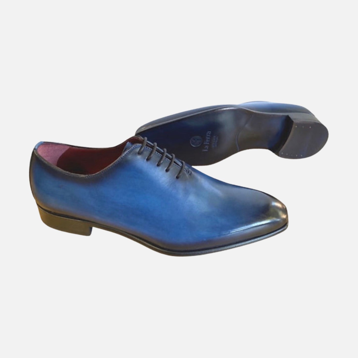 Clearance | Hand Painted Blue Oxford | Made in Italy
