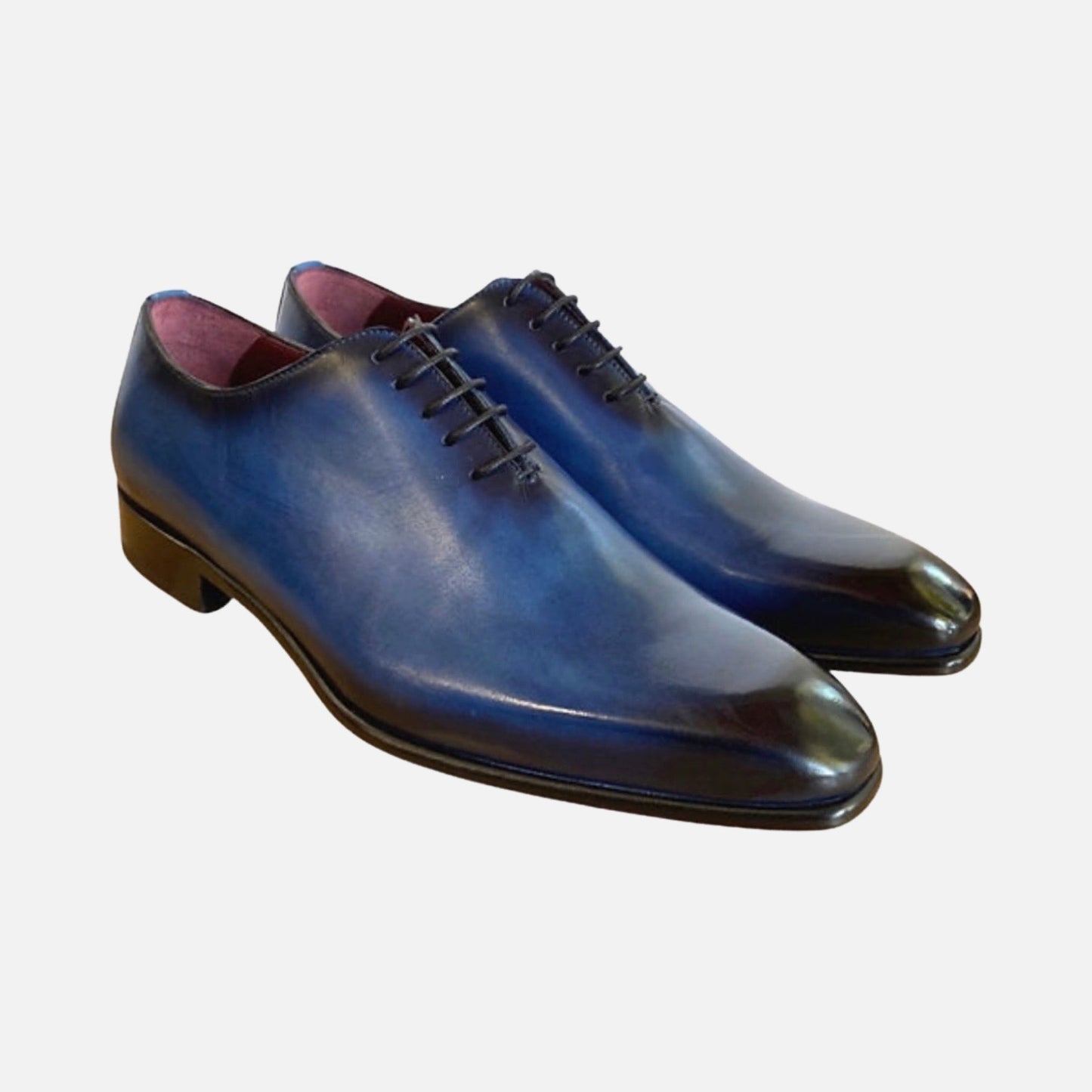 Clearance | Hand Painted Blue Oxford | Made in Italy