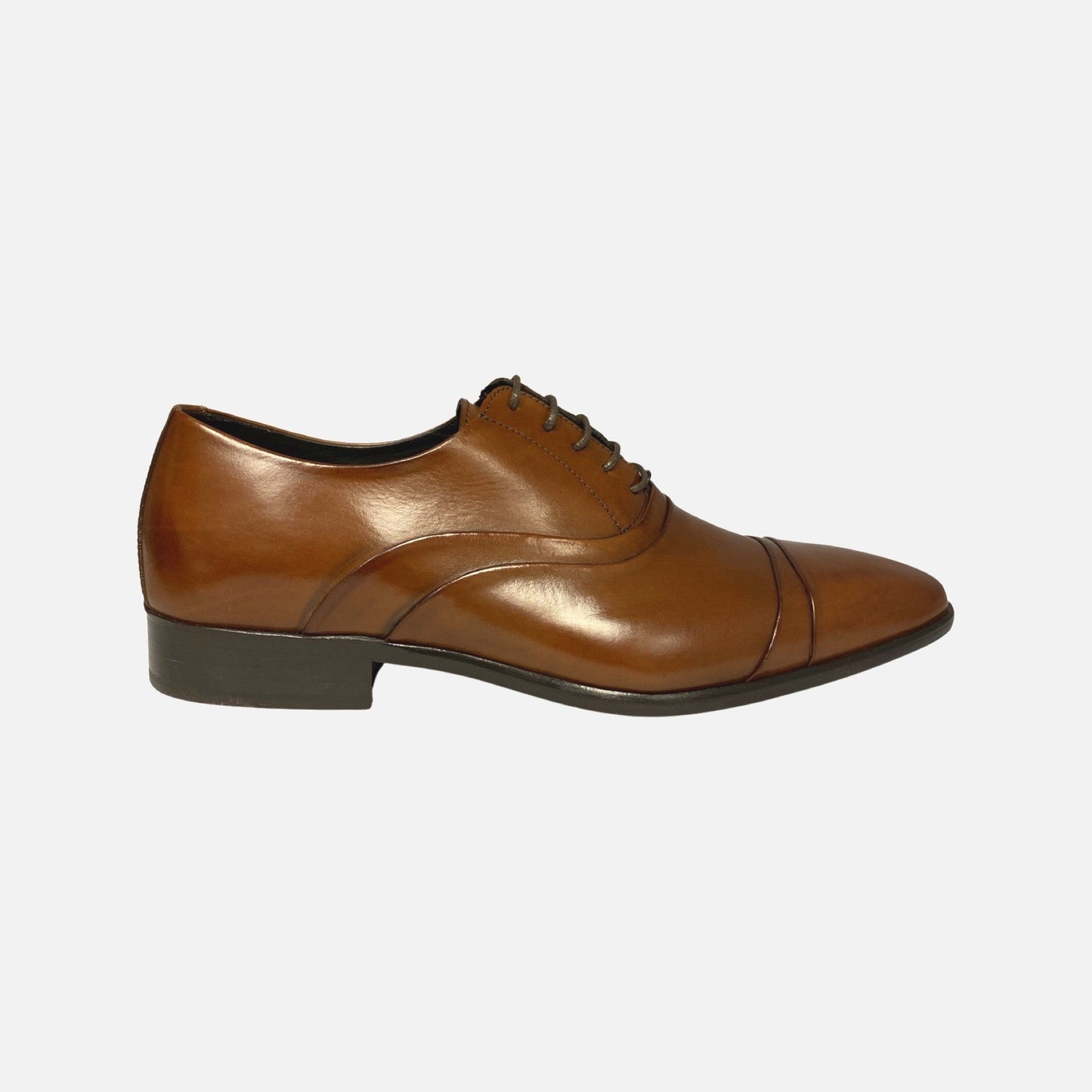 Mens Italian Cap Toe Oxfords Mahogany | Final Sale