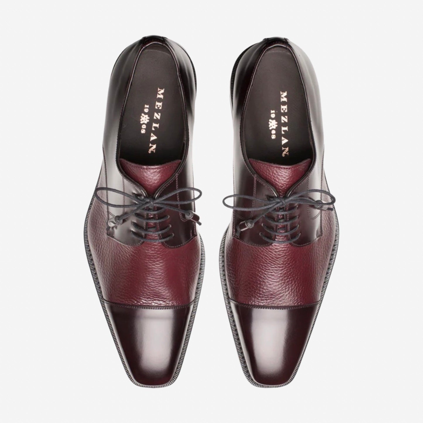 Mens Burgundy Captoe Oxfords