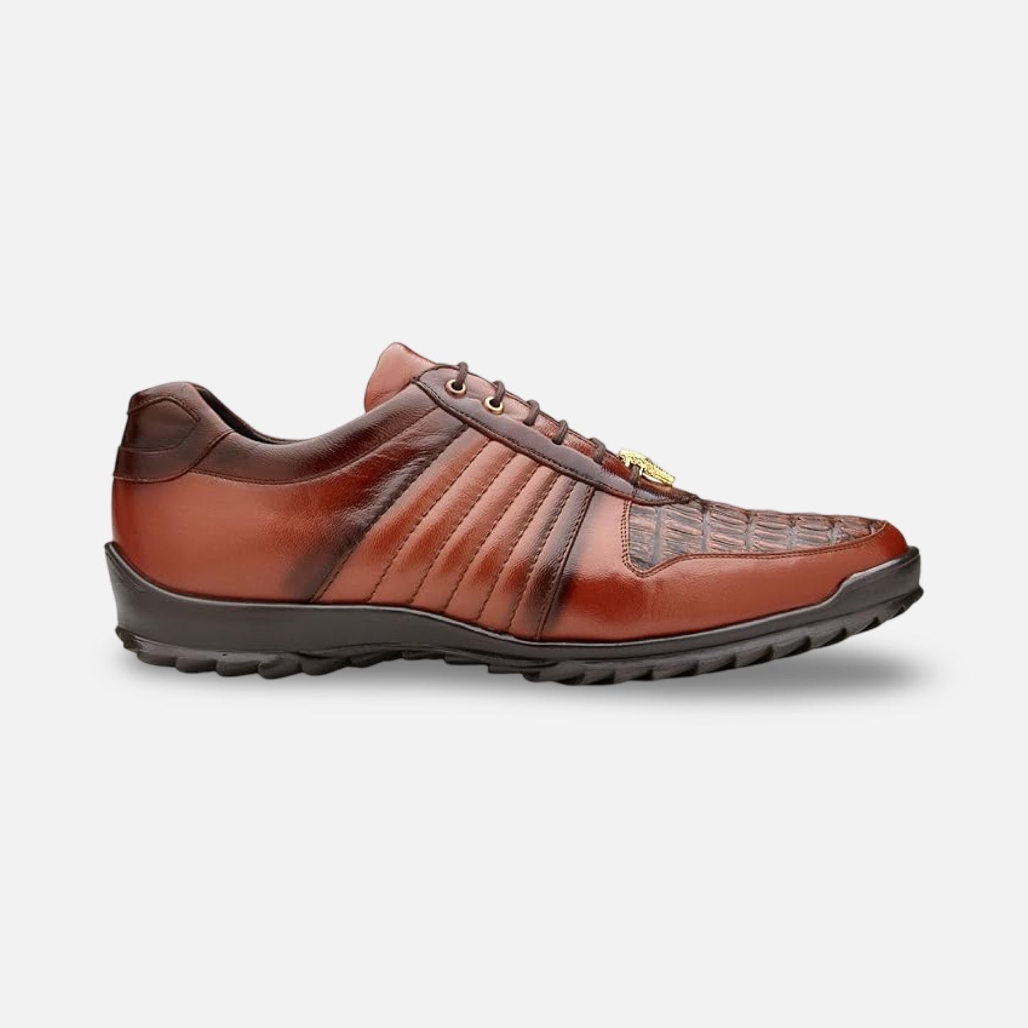 Belvedere Men’s Astor 33599 Sneaker Antique Sport – Genuine Hornback Caiman Crocodile