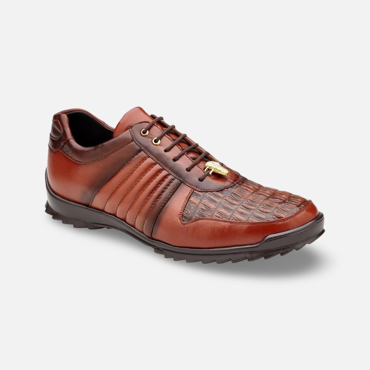 Belvedere Men’s Astor 33599 Sneaker Antique Sport – Genuine Hornback Caiman Crocodile
