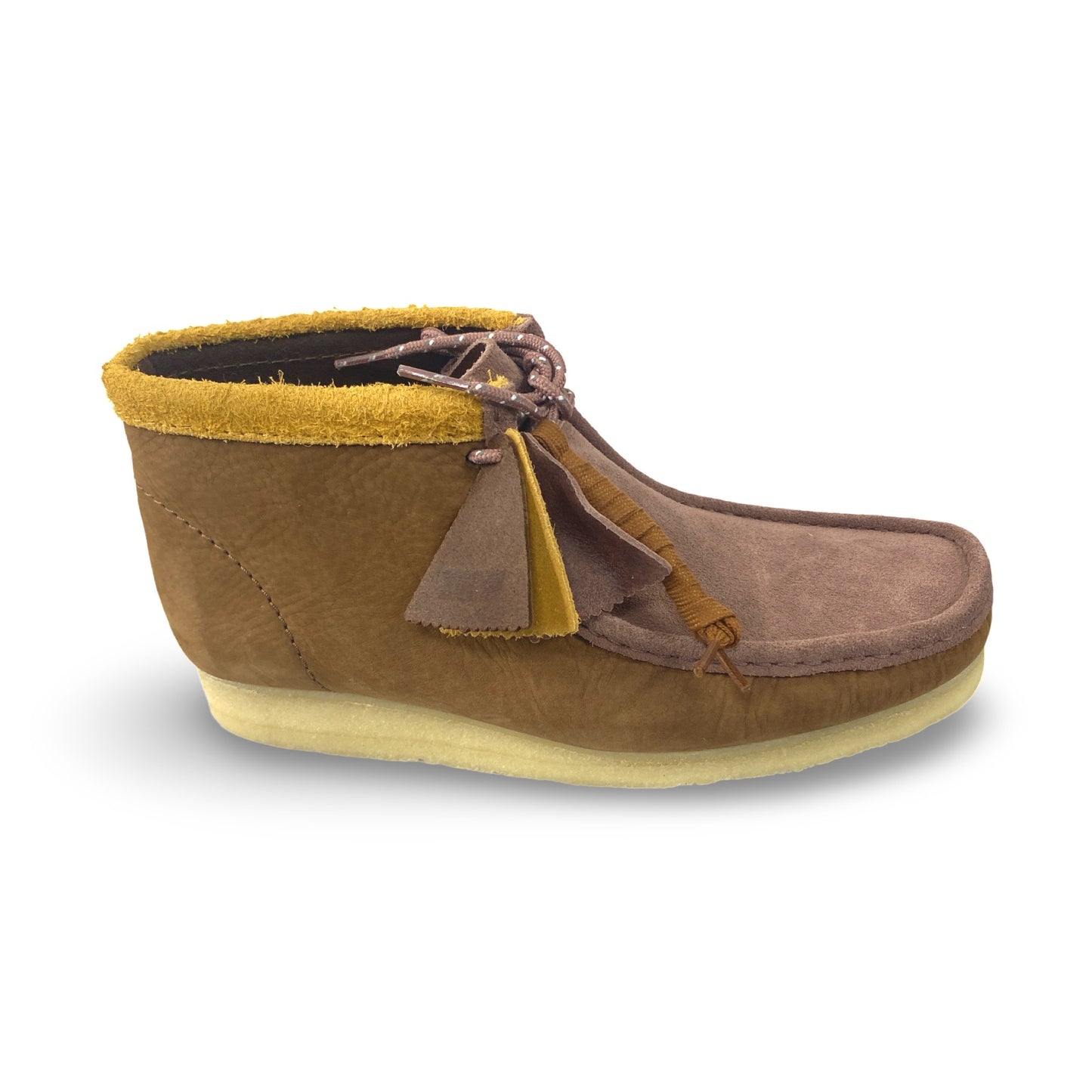 Clarks Originals Wallabee Boot Multicolor Suede 64074 Men’s Moc Toe Crepe Sole