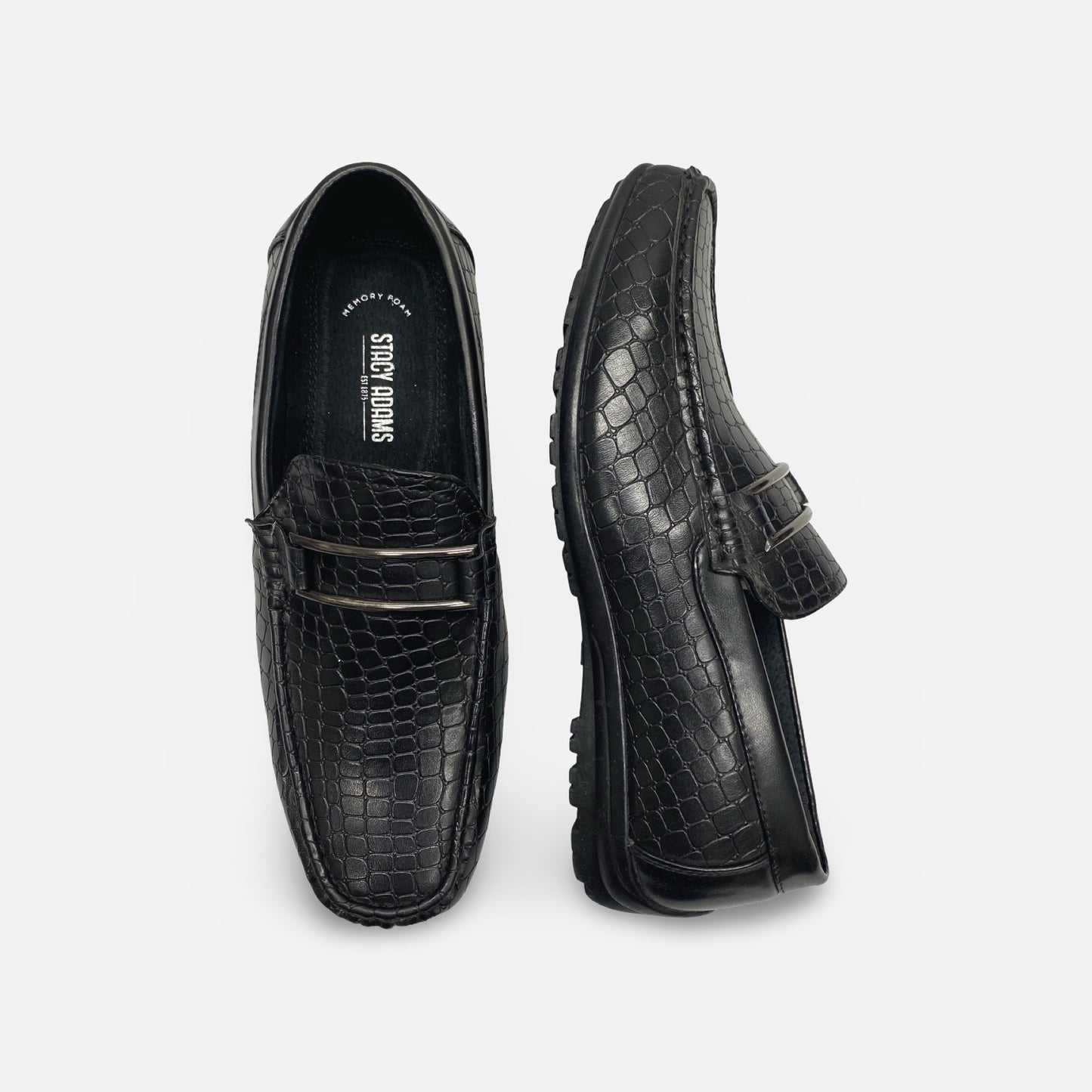 Stacy Adams Lanzo Moc Toe Soft Bottom Bit Loafer - Black (Style 25057) | Last Pairs