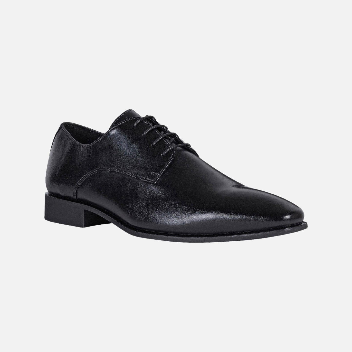 Black Geox High Life Men's Lace-Up plain toe Shoe - CLEARANCE