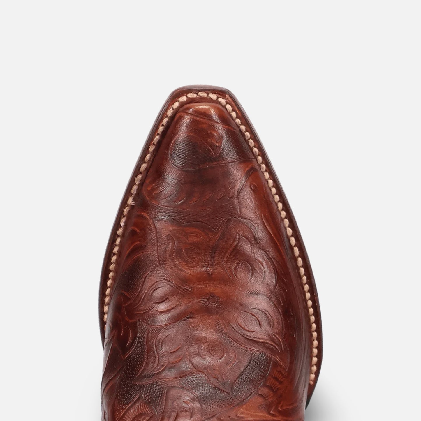 Dan Post Women’s Andrinna Western Boot – Hand-Tooled Leather & Natural Calf Hair