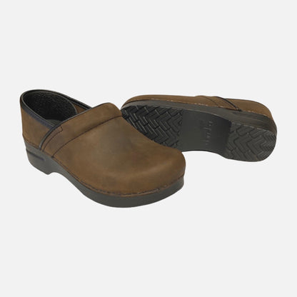Dansko Brown/black clogs