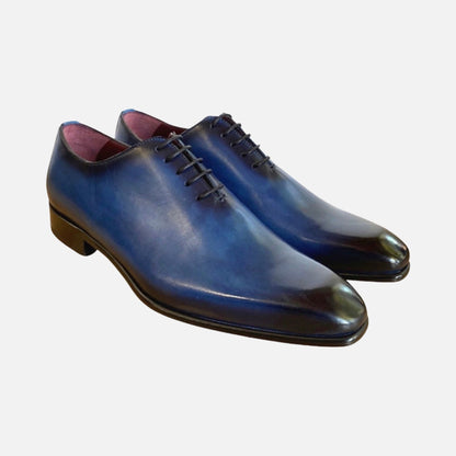 Clearance | Hand Painted Blue Oxford | Made in Italy