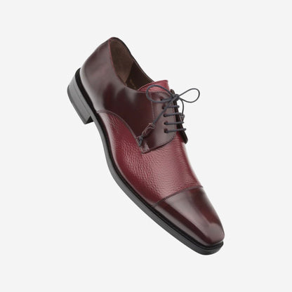 Mezlan Burgundy Deerskins Cap-Toe Oxford “Soka”