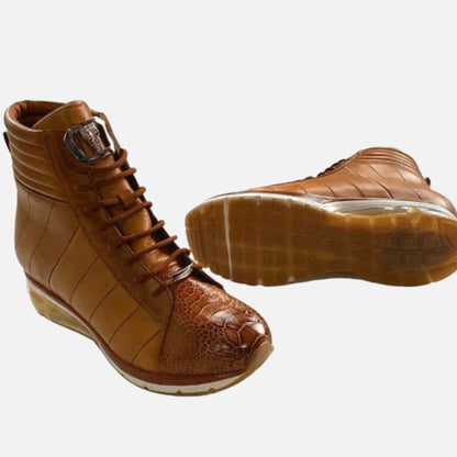 Mens Exotic Skin Hightop Sneaker Shoes | Clearance