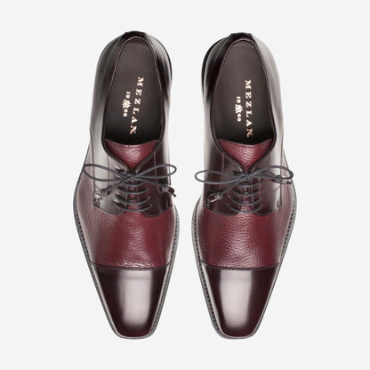 Mens Burgundy Captoe Oxfords