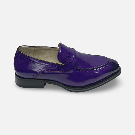 Mens Giovanni  Purple Penny Loafer