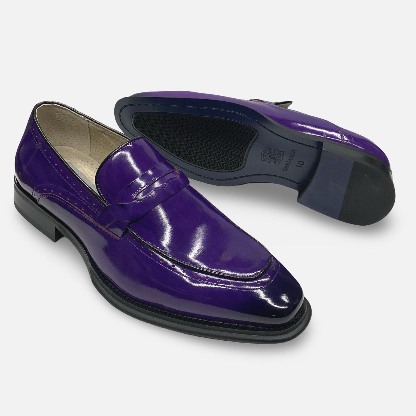 Mens Giovanni  Purple Penny Loafer