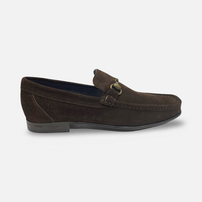 Calzoleria Toscana Brown Suede Italian Bit loafer