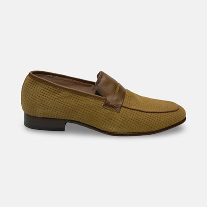 Mens Tan Suede Stacy Adams Loafer Wyatt