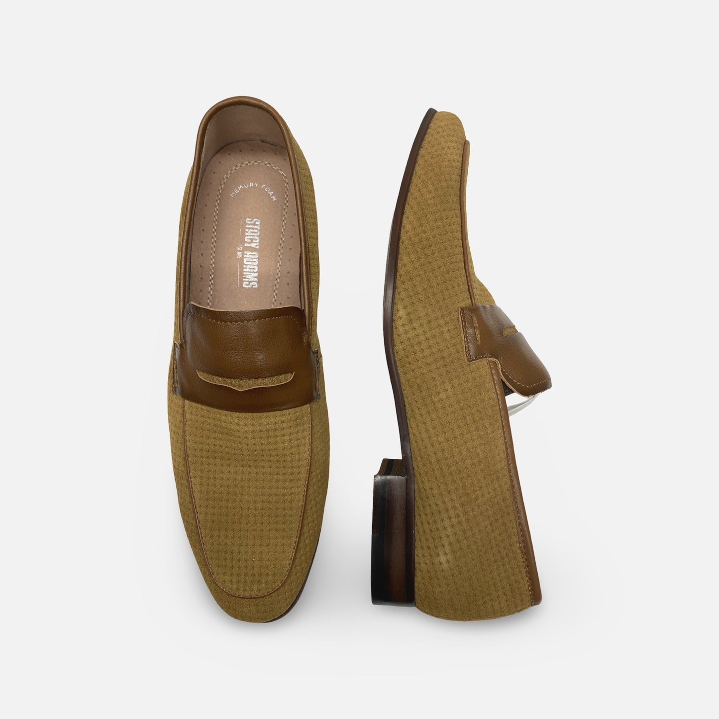 Mens Tan Suede Stacy Adams Loafer Wyatt