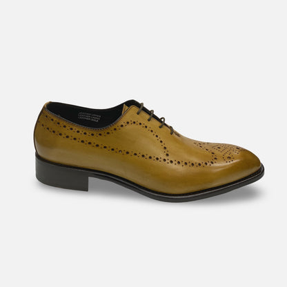 Calzoleria Toscana Chestnut Brogue Wingtip Italian Shoe 8712