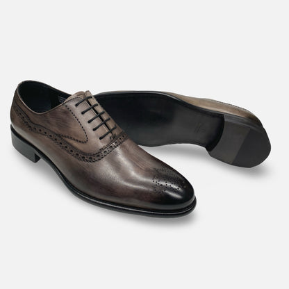 Calzoleria Toscana Itian Lace up Dress Shoe A514 - Stone
