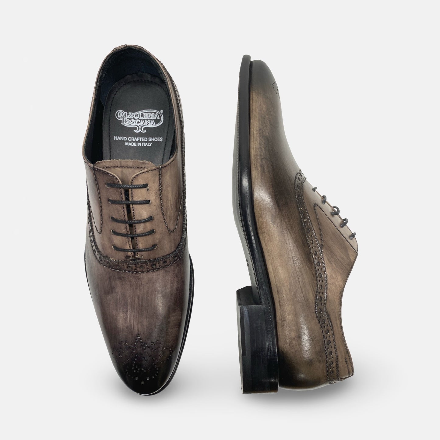 Calzoleria Toscana Itian Lace up Dress Shoe A514 - Stone