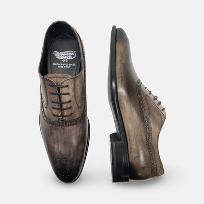 Calzoleria Toscana Itian Lace up Dress Shoe A514 - Stone