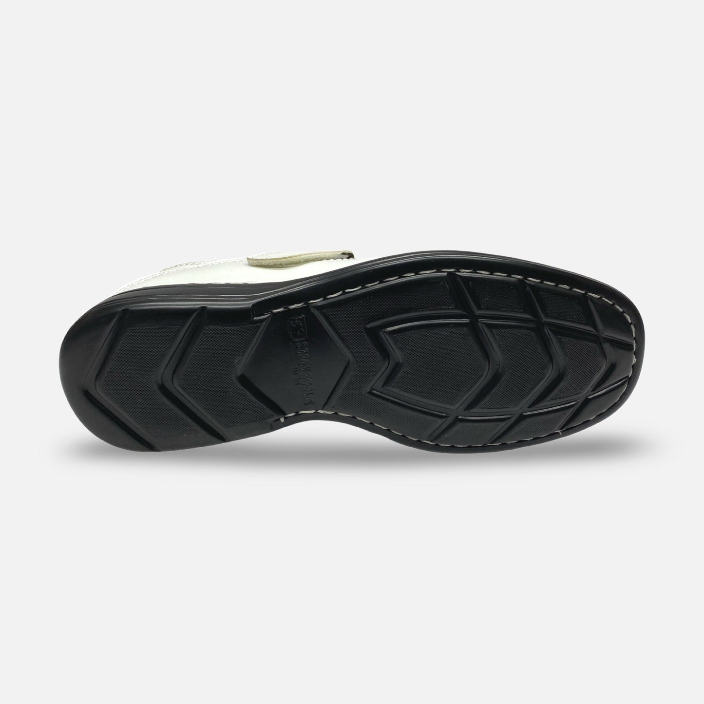 Stacy Adams White Soft Bottom Sandal "Bridgeport"