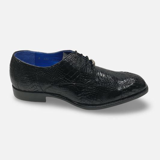 Belvedere Alligator Gray Black Shoe R60/Augusto