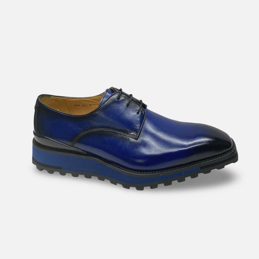 Ugo Vasare Navy Blue Soft Bottom Lug Sole Shoe For Men