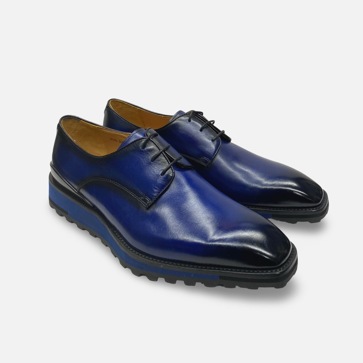 Ugo Vasare Navy Blue Soft Bottom Lug Sole Shoe For Men