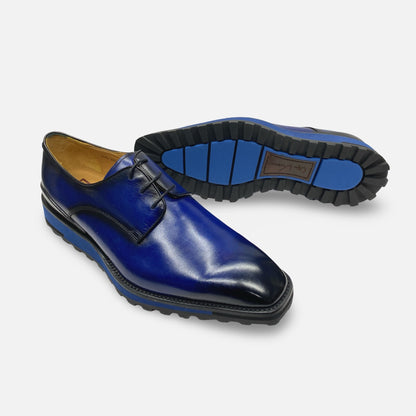 Ugo Vasare Navy Blue Soft Bottom Lug Sole Shoe For Men