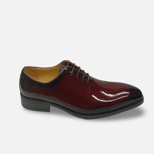 Carrucci Burgundy Patent Leather Shoe for Men