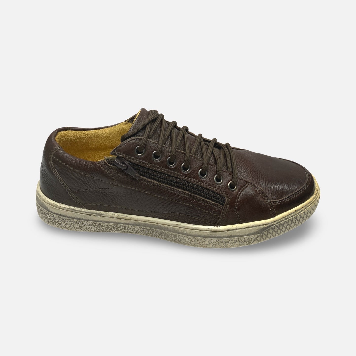 Sandro Moscoloni Soft Bottom Brown Shoe with Side Zip "Cory" | 11.5 D | Last Pair