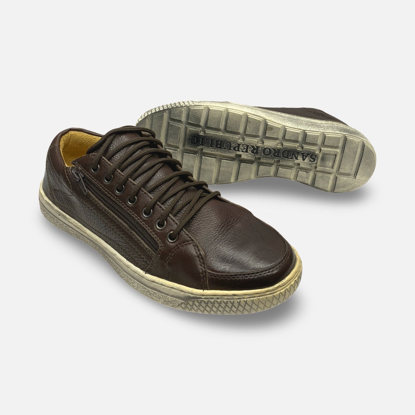 Sandro Moscoloni Soft Bottom Brown Shoe with Side Zip "Cory" | 11.5 D | Last Pair