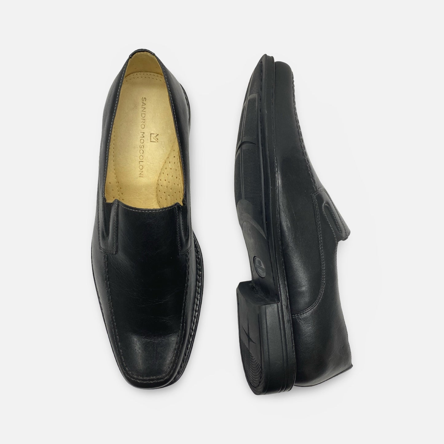 Sandro Moscoloni Soft Bottom Black Leather Loafer Shoe "Marc" | 10.5 D | Last Pair