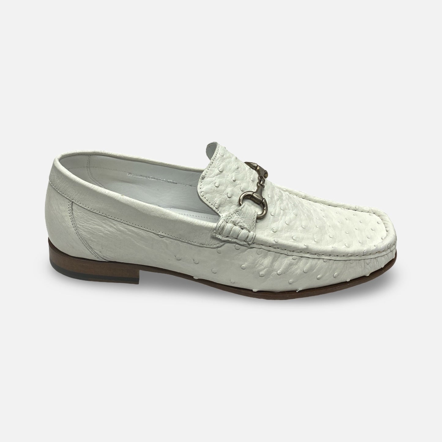 Ostrich Italian Bit Loafer Mens Shoe By Calzoleria Toscana