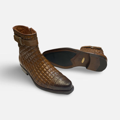 Mens Libero Quilted alligator boot