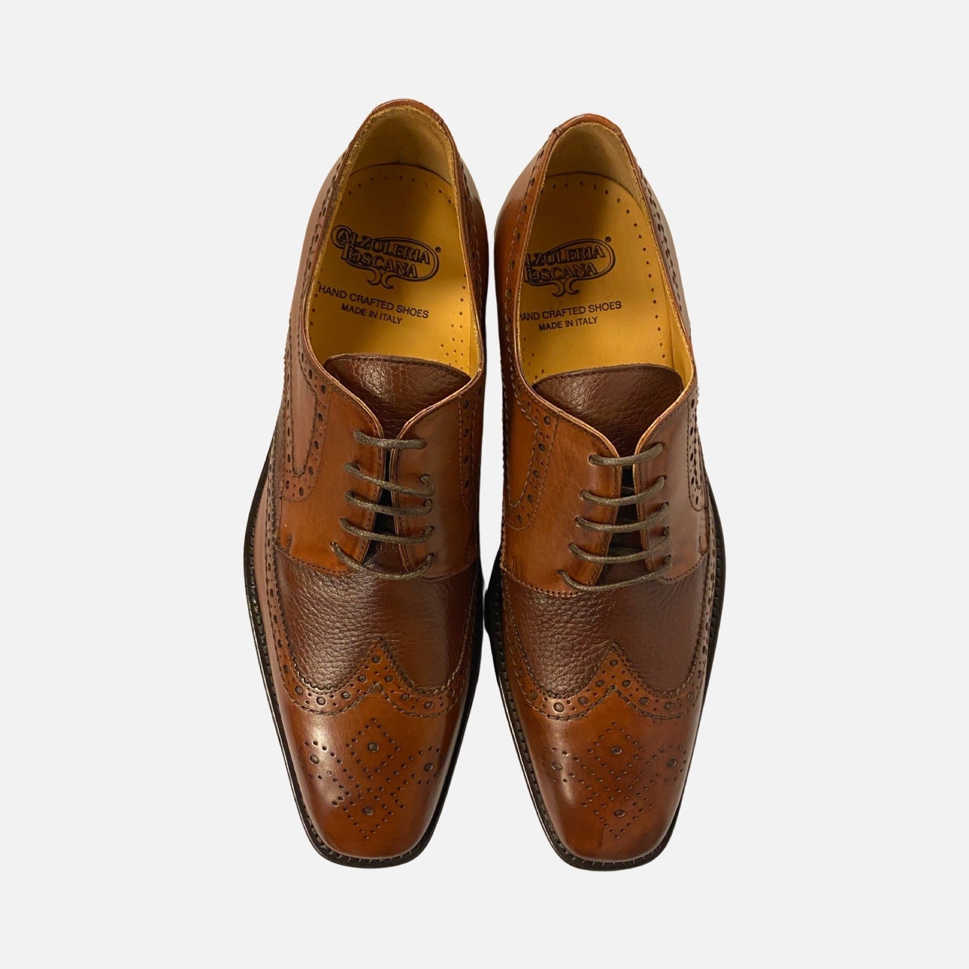 Mens Mahogany Brogue Wingtip shoe