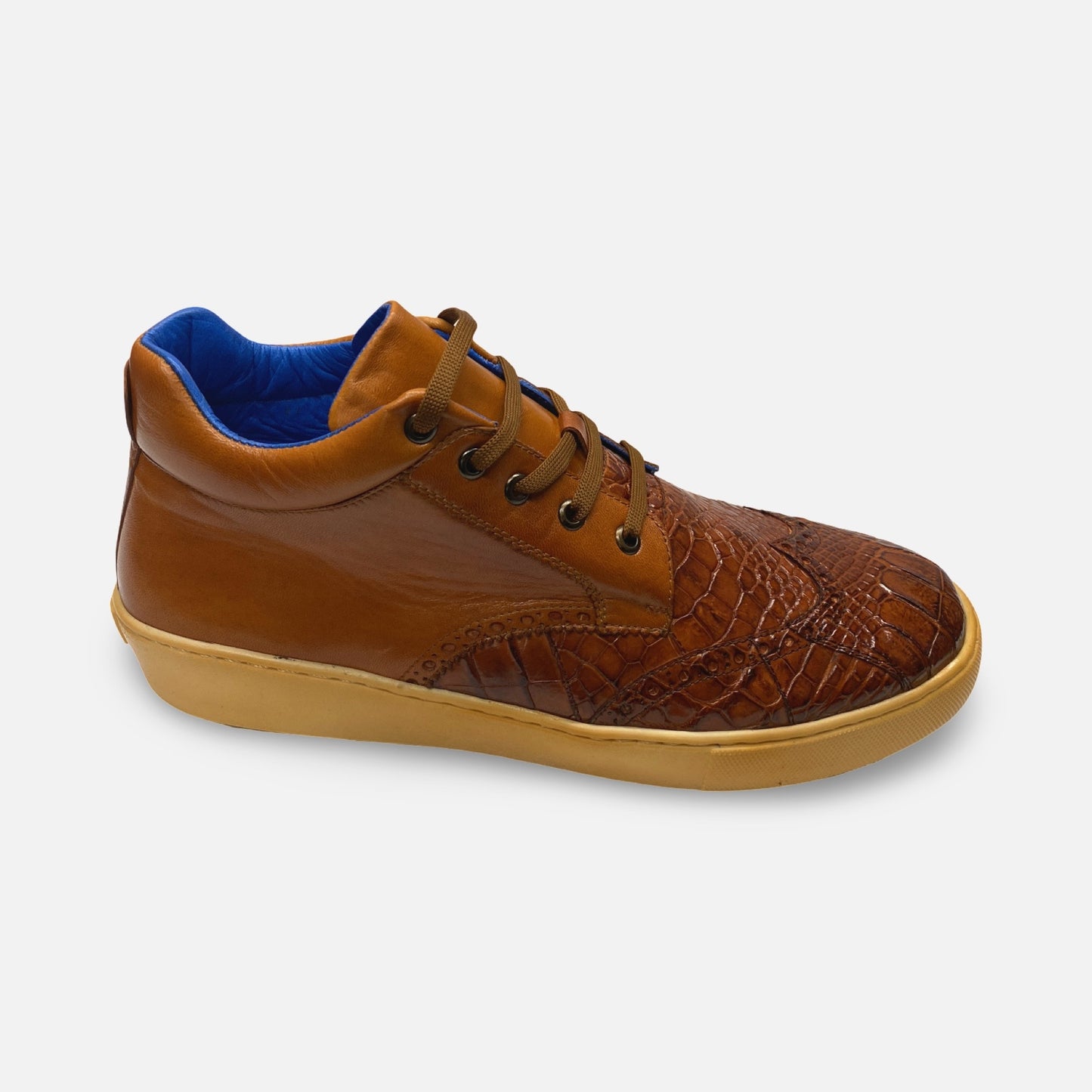 Belvedere Almond Color Alligator Soft Bottom Shoes  Y24