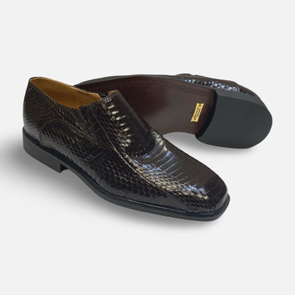 Giorgio Brutini Men's Genuine Snakeskin Brown Loafer Felix | Clearance