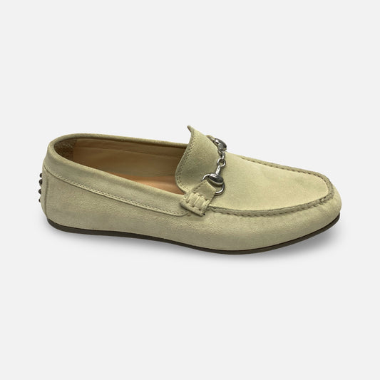 Calzoleria Toscana Light Cream Italian suede Drivers