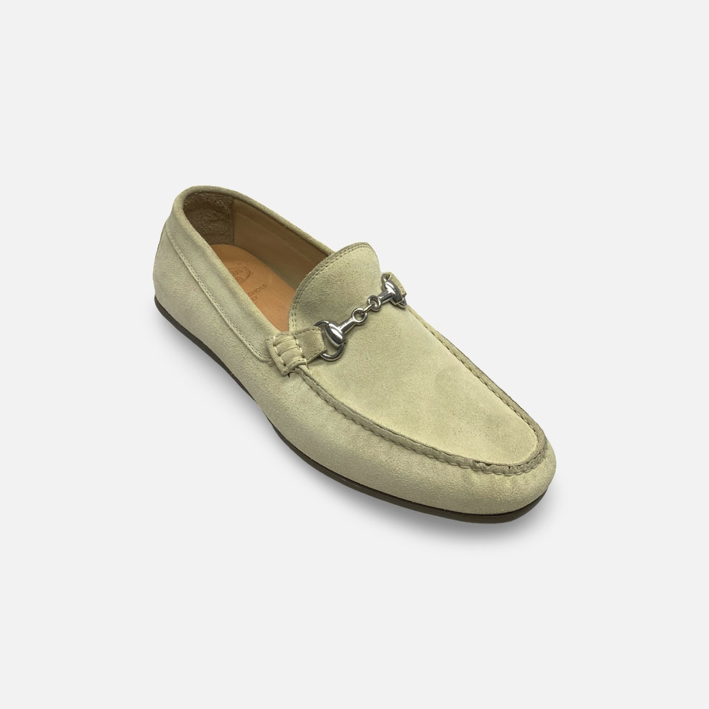 Calzoleria Toscana Light Cream Italian suede Drivers