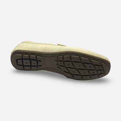Calzoleria Toscana Light Cream Italian suede Drivers