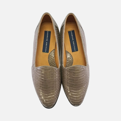 Men's Gray Snakeskin Loafer by Giorgio Brutini | Final Sale | Last Pairs | 6.5M