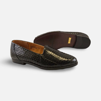 Men's Black Snakeskin Loafer Faulkner by Giorgio Brutini | Final Sale