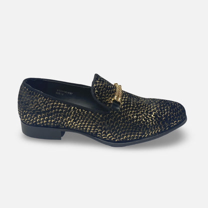 After Midnight Tux Shoe Slip On Loafer Shoes Black/Golden