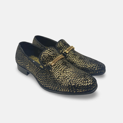After Midnight Tux Shoe Slip On Loafer Shoes Black/Golden