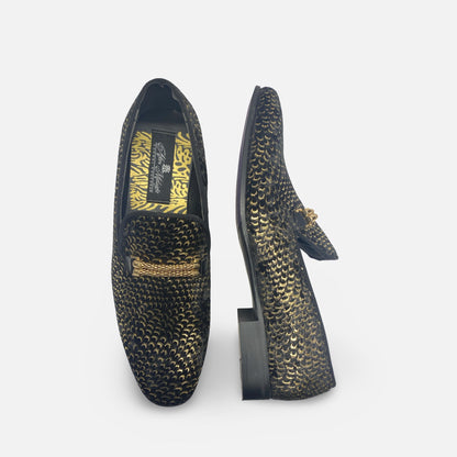 After Midnight Tux Shoe Slip On Loafer Shoes Black/Golden