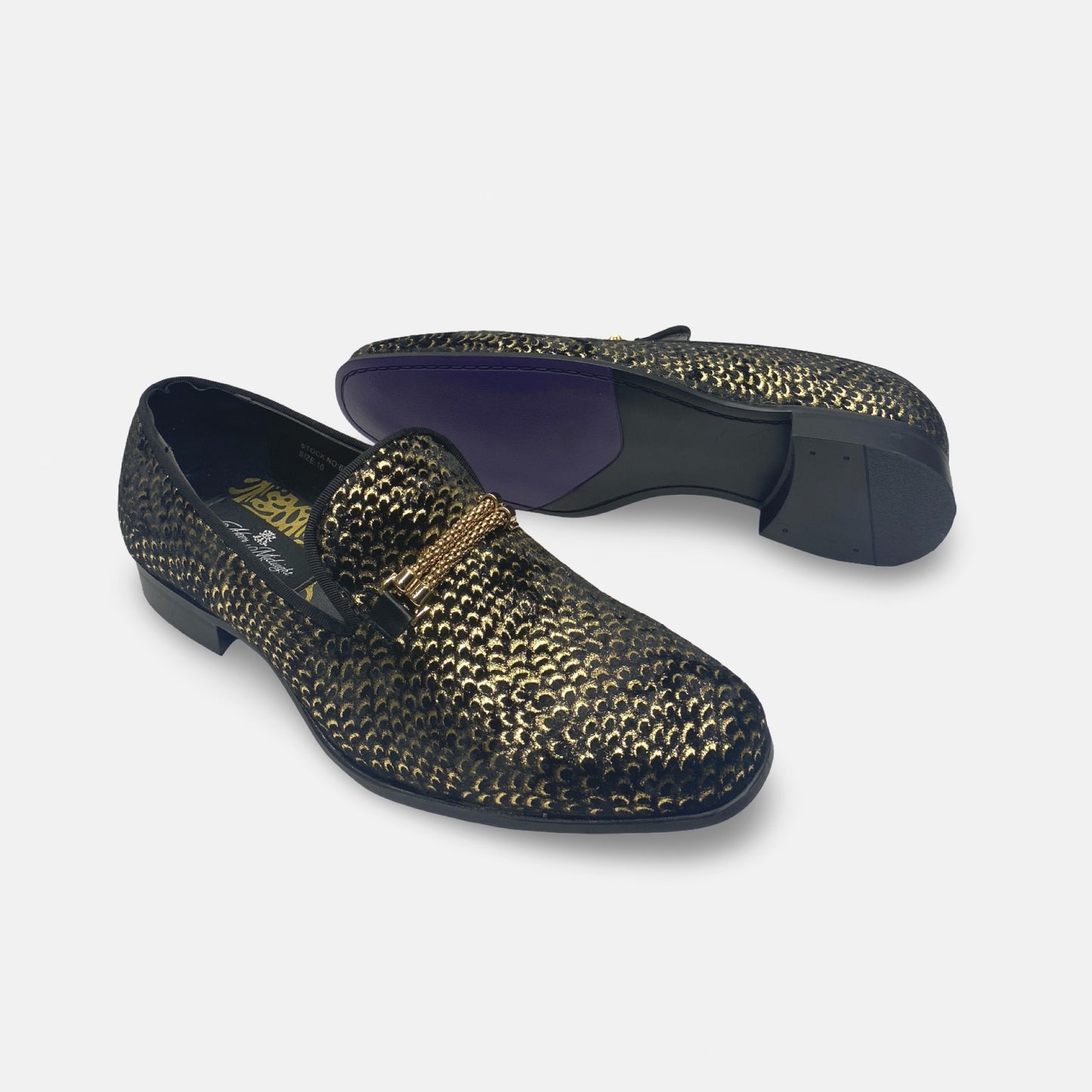 After Midnight Tux Shoe Slip On Loafer Shoes Black/Golden