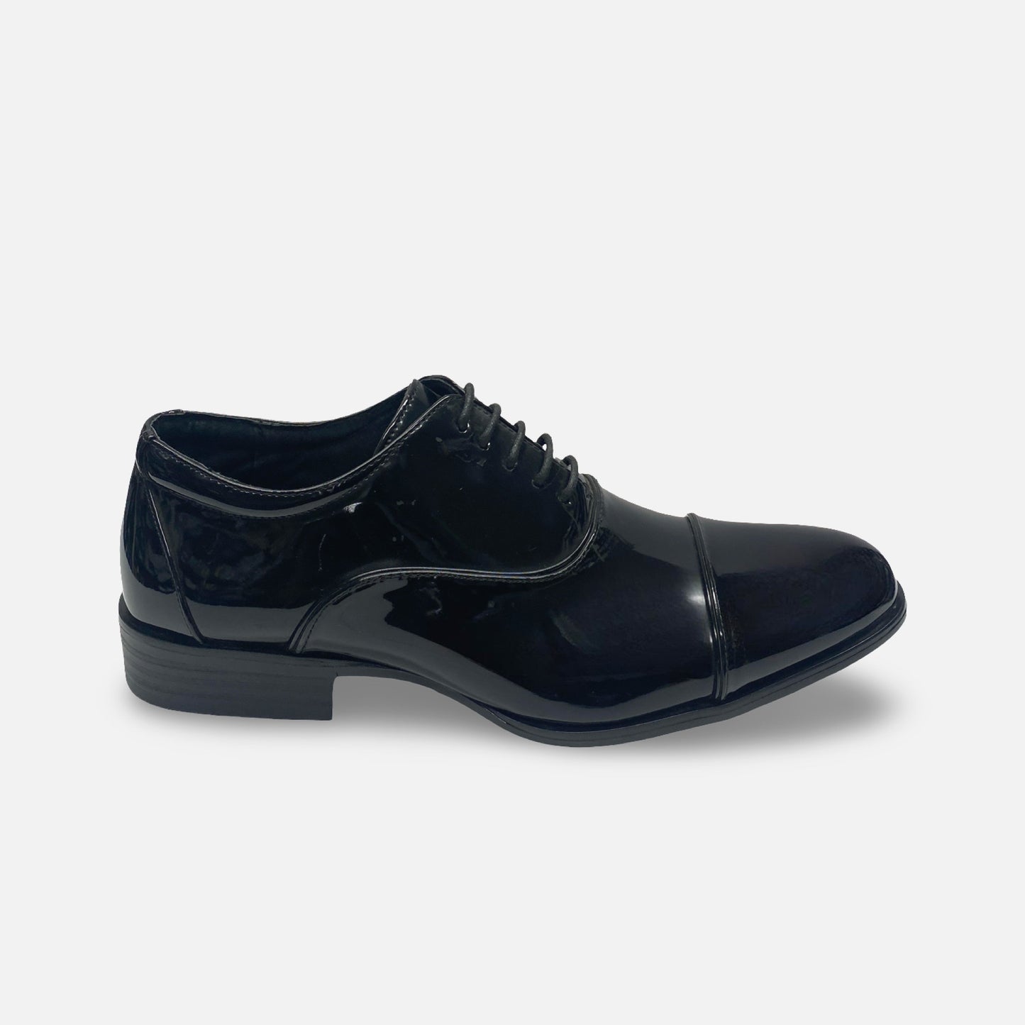 Stacy Adams Black Patent Cap toe Dress Shoe Gala
