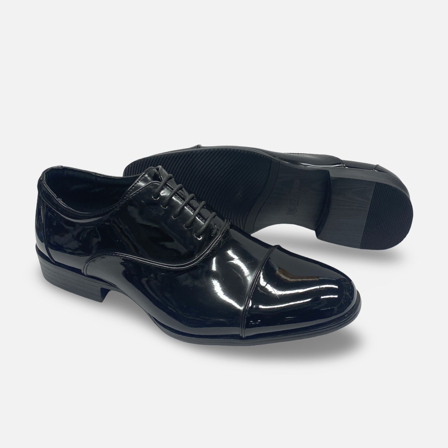 Stacy Adams Black Patent Cap toe Dress Shoe Gala