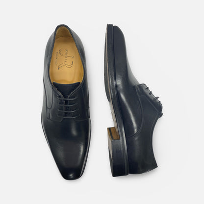 Jose Real Black Plain Toe Italian Dress Shoe for Men U514